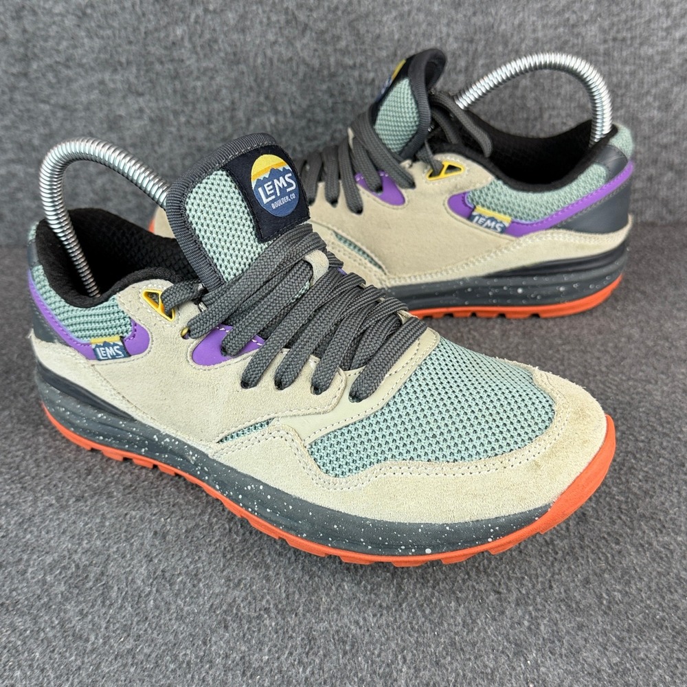 Lems Trailhead Minimalist Women 7B Tan Suede Mesh Trail Shoes Hiking Sneakers